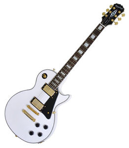 Epiphone Les Paul Custom Guitare Électrique, Alpine Blanc (NEUF)