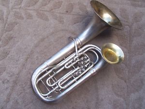 Rare Conn 5 valve Double Bell Euphonium silver