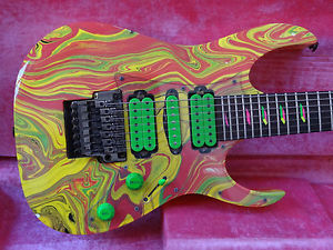 Ibanez Universe UV77MC 1990 Steve Vai 7-string Electric Guitar OHSC Case Candy