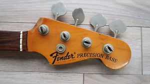 1973 Fender Precision Fretless Bass Neck / Original Tuners Rosewood Vintage P
