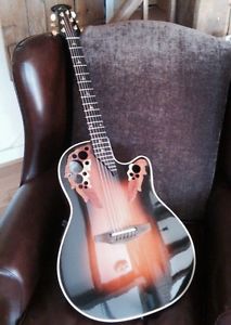 1991 Ovation 1868 Elite Shallow Bowl Cutaway Electric Acoustic.
