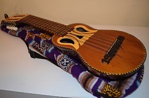 CHARANGO 10 STRING 1999 South American Guitar Lute w/ Bolivia Made Case VTG 90s