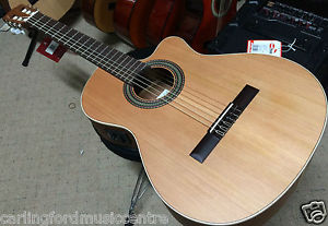 CLASSICAL Acoustic Electric GUITAR ALHAMBRA SOLID TOP Cutway MADE IN SPAIN Case
