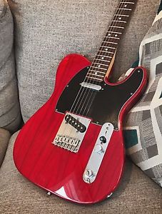 Fender American Standard Telecaster Rosewood Fretboard Ash Body Trans Red OHSC