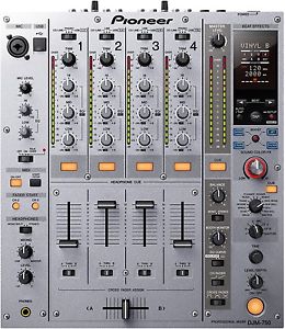 Pioneer DJM 750-S with Gator Road Case- DJ 4 Channel Pro DJ Mixer Silver