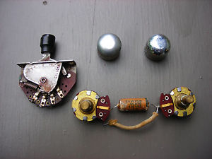 Fender 1952 Telecaster Parts Wiring Harness Vintage 1952 Cap Switch Knobs