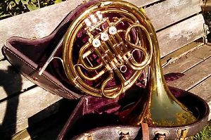 Vintage Antique Alexander Mainz German Single French Horn 1920s Rare Engraved