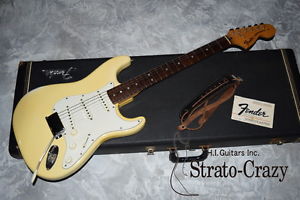 Fender Stratocaster Early '73 Olympic White / Rose neck Used  w/ Hard case