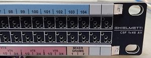 Ghielmetti CSF 1 X 48 AV patchbay.  DB25 connectors on rear panel.