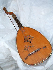 ANTIQUE GERMAN LUTE BASS GITARRENLAUTE LAUTO VECCHIO GUITARRA ANTIGUA LUTH LAUDA