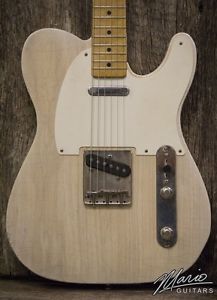 New Mario Martin T-Style Electric Guitar- Mary Kay White w/ Gig Bag (SKU 5279)