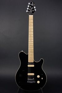 MUSIC MAN Axis Super Sport Semi-Hollow Body Black guitar From JAPAN/456