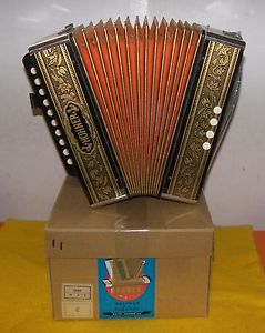 HOHNER VIENNA - POKERWORKS STYLE 1 ROW DIATONIC BUTTON ACCORDION