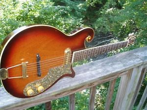 Rare 1958 Premier Multivox Scroll Guitar