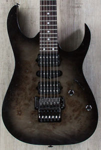Ibanez RG657PB Prestige Electric Guitar, Anvil Gray Burst Flat, Poplar Top