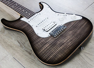 Suhr Standard Pro Electric Guitar Indian Rosewood Fingerboard SSCII Trans Black