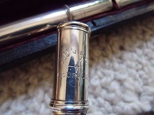 Art nouveau period flute by Hug of Zurich, Louis Lot model.