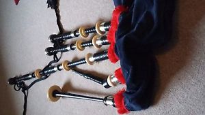 Graiger & Campbel ,Silver & imt Ivory Bagpipes circa 1983