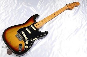 Fender USA 1976 Stratocaster 3Tone Sunburst Maple Used Free Shipping #g1221