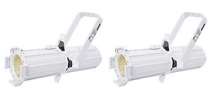 (2) Chauvet DJ EVE E-50Z Ellipsoidal White D-Fi LED Gobo Spot Lights+Manual Zoom