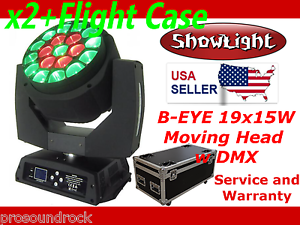 ShowLight BEE EYE 19x15W OSRAM LED Head w FLIGHT CASE (alt Clay Paky B-EYE K10