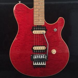 MUSIC MAN EVH Signature / Trans Red Quilt Top guitar From JAPAN/456