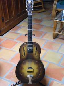 Vintage 1929 National Triolian Sunburst Steel Guitar with Original Case