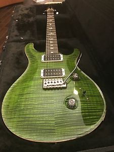 2015 PRS Custom 24 10-Top Jade with Pattern Thin Neck w/ case Paul Reed Smith