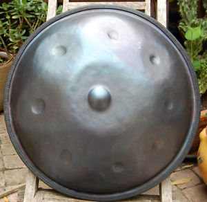 Handpan gamme Pygmy en Do (C) - 8+ding , acier brut