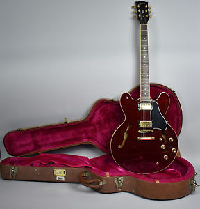 2001 Gibson ES-335 Dot Neck RI Inlay Wine Red Flame Electric Guitar USA OHSC
