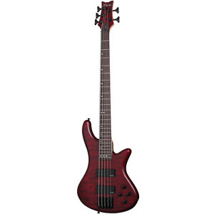 Schecter Stiletto Custom-5 Vampyre Red Satin VRS B-STOCK 5-String Bass Guitar
