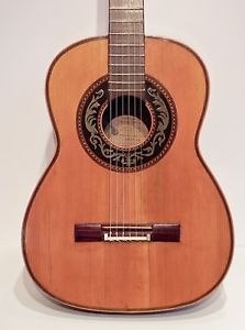 UNUSUAL SPANISH GUITAR MADE BY J BOLUDA ESPI IN VALENCIA CIRCA 1900