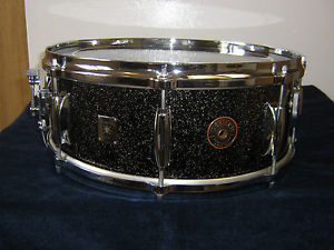 VINTAGE GRETSCH ROUND BADGE SNARE DRUM.,, SPARKLE ANNIVERSARY
