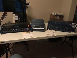 Complete Aviom monitor system with 5 personal mixers