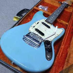 Free Shipping Used Fender Mustang Blue Finish Mustang 1967 Electric Guitar
