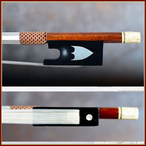 French violin bow Pajeot school , Raffin certified -19th century - open frog