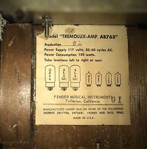 1965 Fender Tremolux Head & Cab Guitar Amp ALL ORIGINAL!