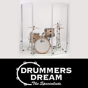 Drum Screen 5-Section Acrylic Clear Perspex Drum Shield / Isolation Panels