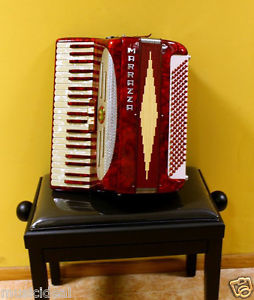 RARE TOP ACCORDION VINTAGE MARRAZZA 120 bass &Original Case Made in Italy - 50's