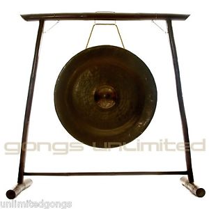 32" Trung Sisters Vietnamese Gong on Vietnamese Bamboo Gong Stand with Mallet