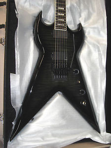DEAN SPLITTAIL FLAME TOP FLOYD ELECTRIC GUITAR  w/ Hardshell Case TRANS BLACK