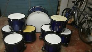 Full corps of marching drums