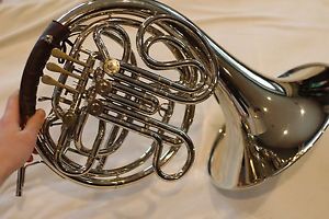 Conn 8D Double French Horn, Nickel with Case and Mouthpiece