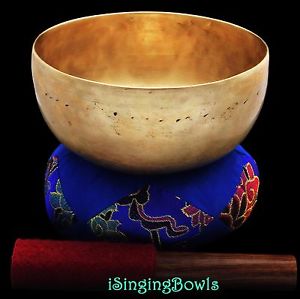 Antique Tibetan Singing Bowl: Lotus 6 7/8