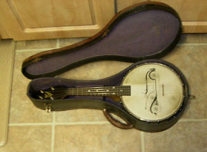 Antique Vintage c.1924 Gibson UB Ukulele Banjo All Original w/ 9" Head,Trapdoor