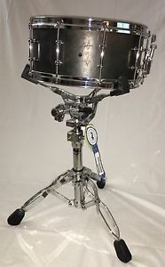 Gregg Keplinger 3mm 1990 Solid Steel Snare Drum 6X14 with DW 9000 Stand