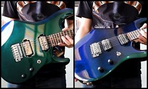 Musicman Sterling JP60 Guitar- CHANGES COLOR FROM GREEN TO BLUE! SEE PICS