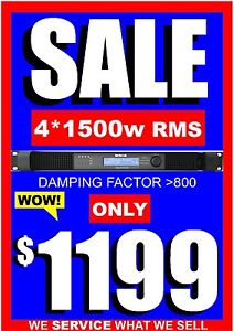 BORTEC LAB DFM47 DSP 6000W 4/CH 1U DIGITAL AMP POWERSOFT SUBWOOFERS LINE ARRAYS