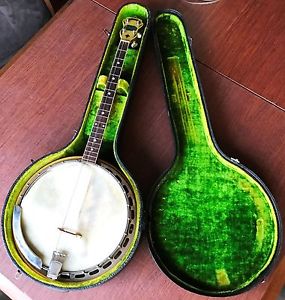 Rare circa 1930-1935 Rialto Epiphone 4-String Tenor Banjo With Original Case