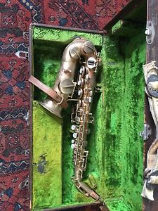 1920s Gold Plated Buescher Curved Soprano Saxophone Exceptional Tone